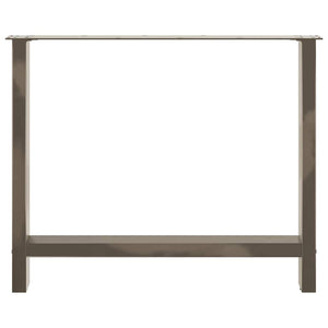 Esstischbeine Naturstahl 90x72 cm, 2er Set