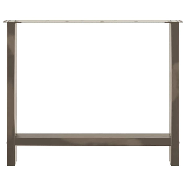 Esstischbeine Naturstahl 90x72 cm, 2er Set