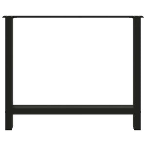 Schwarze Tischbeine 100x72 cm, 2er Set