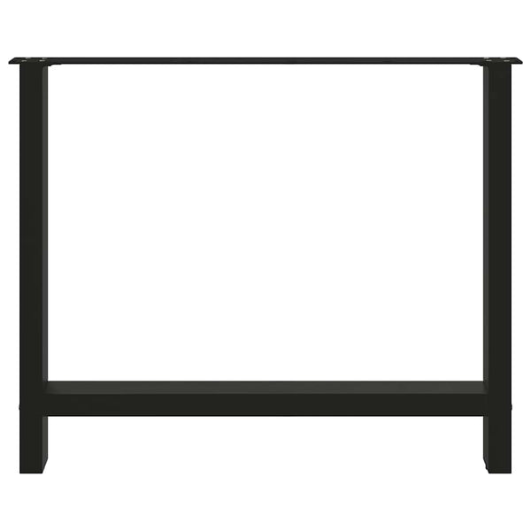 Schwarze Tischbeine 100x72 cm, 2er Set