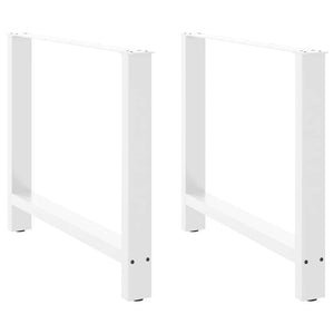 Weiße Esstischbeine aus Stahl, 100 cm, 2er-Set