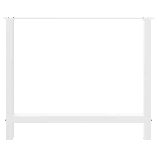 Weiße Esstischbeine aus Stahl, 100 cm, 2er-Set