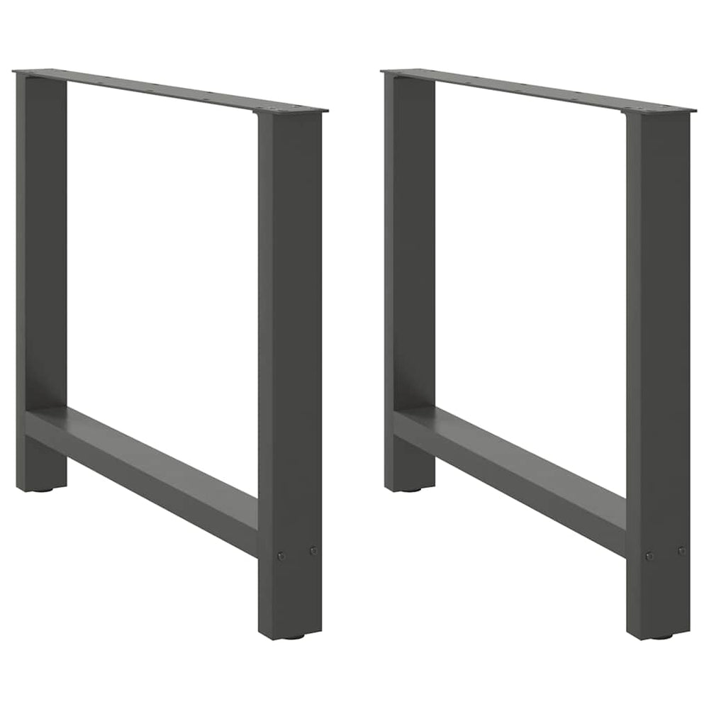 Esstischbeine Anthrazit 100x72 cm Stahl, 2er-Set