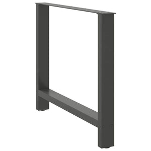 Esstischbeine Anthrazit 100x72 cm Stahl, 2er-Set