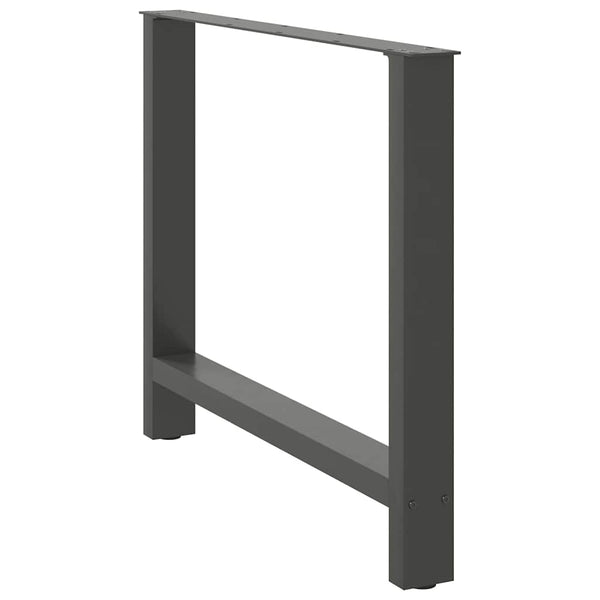 Esstischbeine Anthrazit 100x72 cm Stahl, 2er-Set