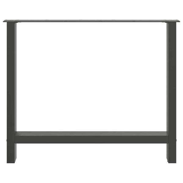 Esstischbeine Anthrazit 100x72 cm Stahl, 2er-Set