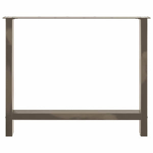 Esstischbeine Naturstahl 100cm, 2er Set