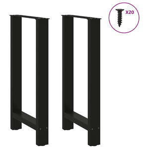 Bartischbeine Schwarz 40x90 cm, 2er Set