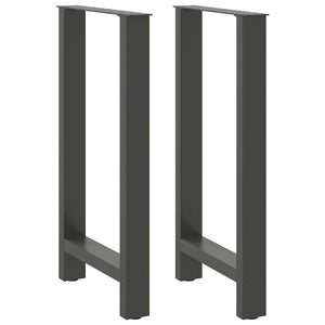 vidaXL Pieds de table de bar Anthracite 2 pcs. 40x(90-91) cm Acier