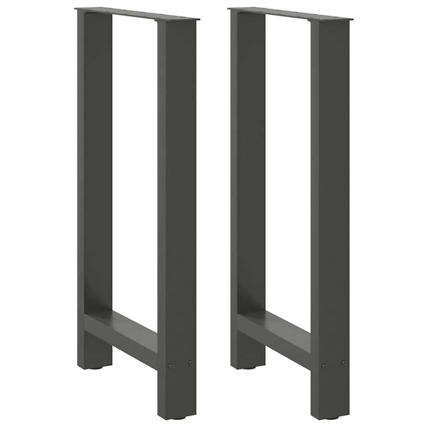 vidaXL Pieds de table de bar Anthracite 2 pcs. 40x(90-91) cm Acier