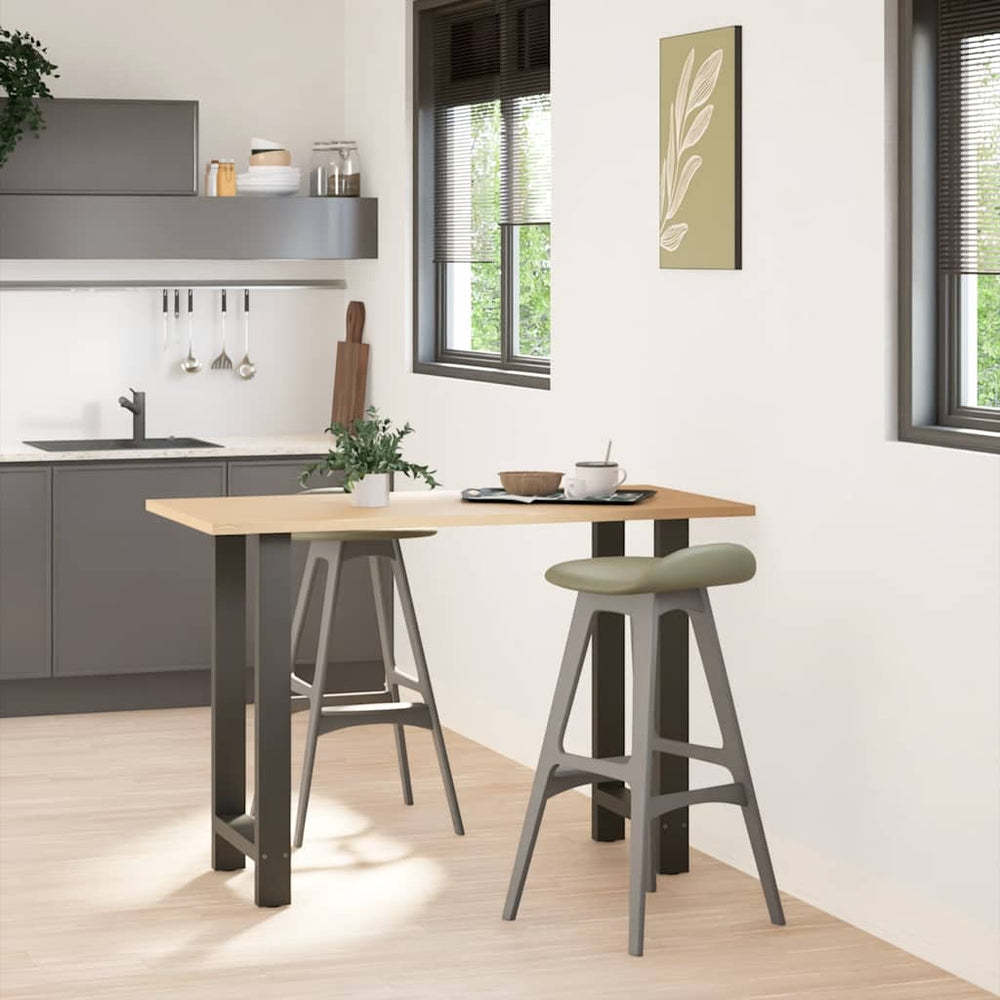 vidaXL Pieds de table de bar Anthracite 2 pcs. 40x(90-91) cm Acier