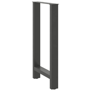 vidaXL Pieds de table de bar Anthracite 2 pcs. 40x(90-91) cm Acier