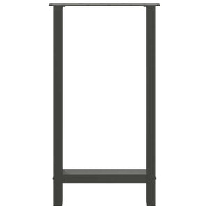 vidaXL Pieds de table de bar Anthracite 2 pcs. 40x(90-91) cm Acier