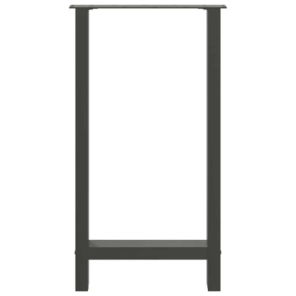 vidaXL Pieds de table de bar Anthracite 2 pcs. 40x(90-91) cm Acier