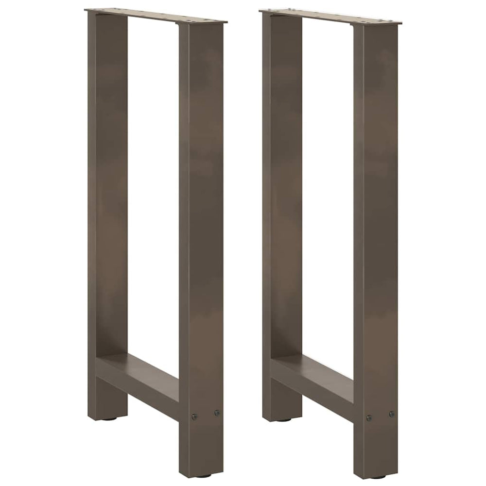 vidaXL Pieds de table de bar Acier brut 2 pcs 40x(90-91) cm Acier