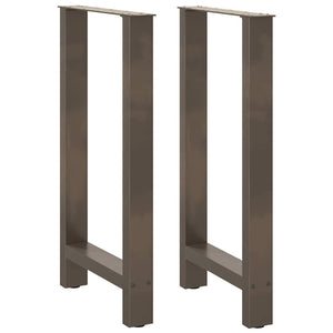 Bartischbeine Naturstahl 40x90/91cm, 2er Set