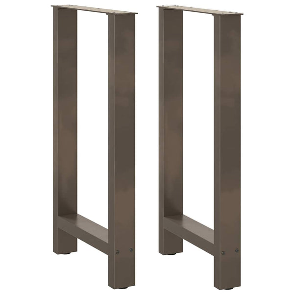 Bartischbeine Naturstahl 40x90/91cm, 2er Set