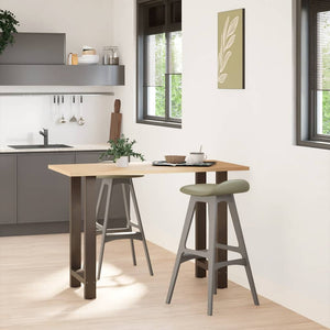 Bartischbeine Naturstahl 40x90/91cm, 2er Set
