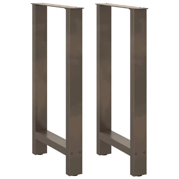 Bartischbeine Naturstahl 40x90/91cm, 2er Set