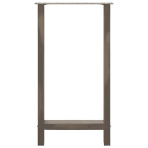 Bartischbeine Naturstahl 40x90/91cm, 2er Set