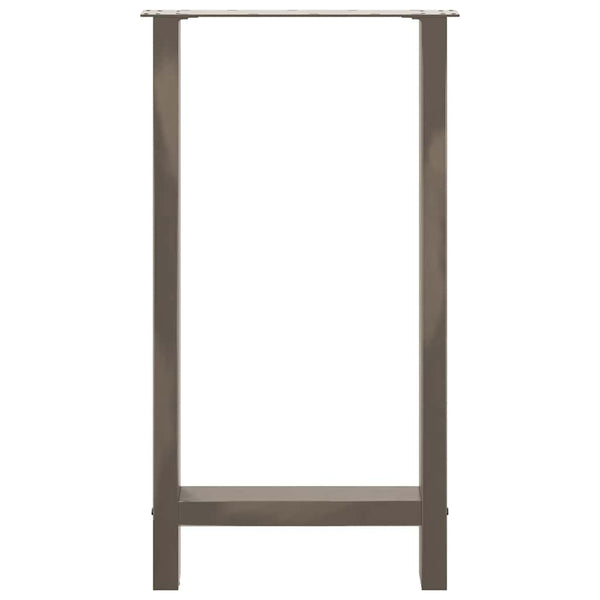 Bartischbeine Naturstahl 40x90/91cm, 2er Set