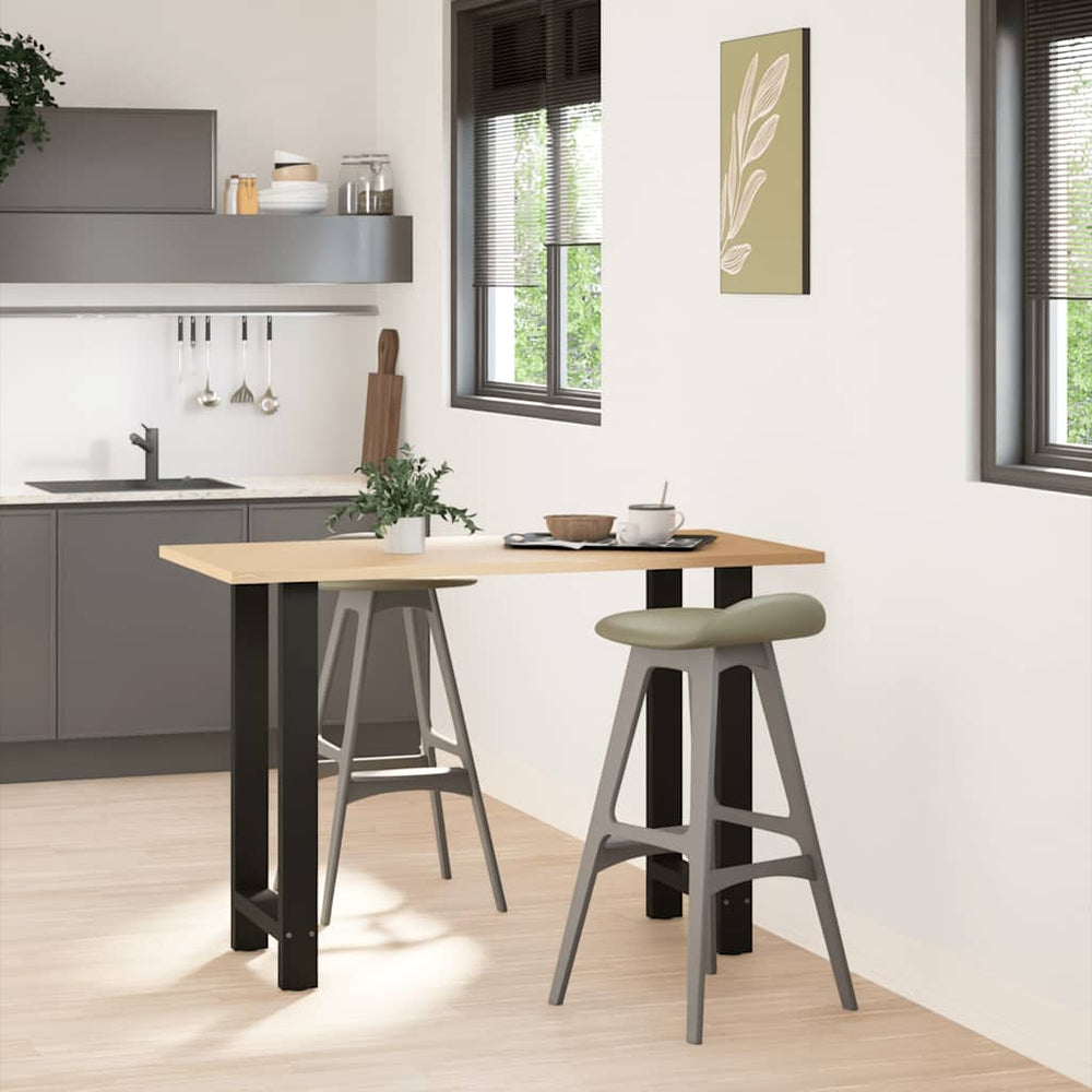 vidaXL Pieds de table de bar noirs 2 pcs 50x(90-91) cm acier