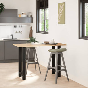 vidaXL Pieds de table de bar noirs 2 pcs 50x(90-91) cm acier