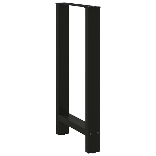 vidaXL Pieds de table de bar noirs 2 pcs 50x(90-91) cm acier