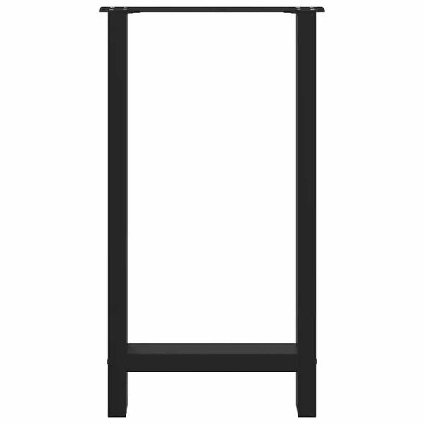 vidaXL Pieds de table de bar noirs 2 pcs 50x(90-91) cm acier
