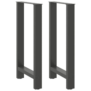 vidaXL Pieds de table de bar Anthracite 2 pcs 50x(90-91) cm Acier