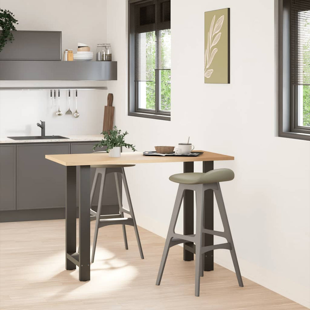 vidaXL Pieds de table de bar Anthracite 2 pcs 50x(90-91) cm Acier