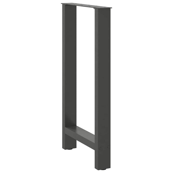 vidaXL Pieds de table de bar Anthracite 2 pcs 50x(90-91) cm Acier
