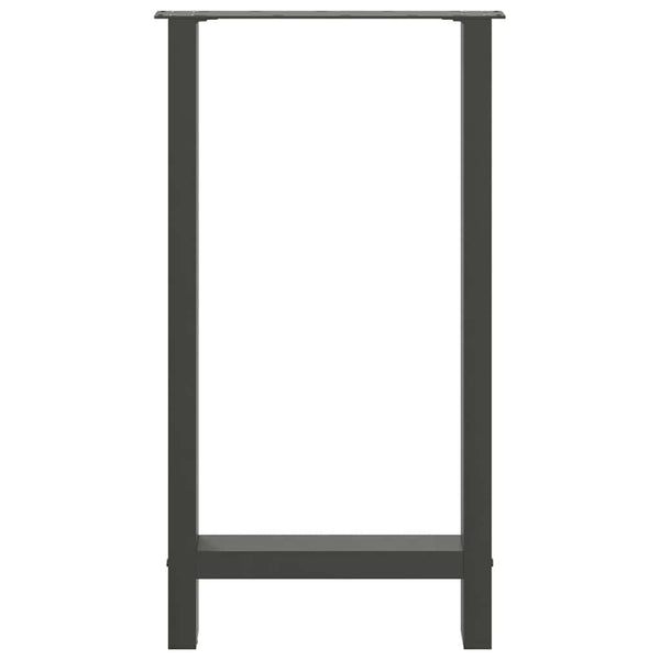 vidaXL Pieds de table de bar Anthracite 2 pcs 50x(90-91) cm Acier