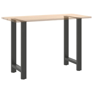 vidaXL Pieds de table de bar Anthracite 2 pcs 50x(90-91) cm Acier