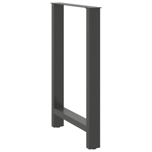 vidaXL Pieds de table de bar Anthracite 2 pcs 60x(90-91) cm Acier