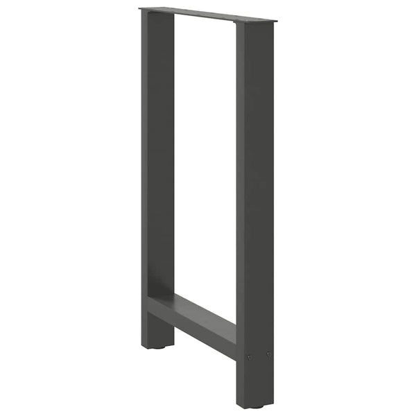 vidaXL Pieds de table de bar Anthracite 2 pcs 60x(90-91) cm Acier