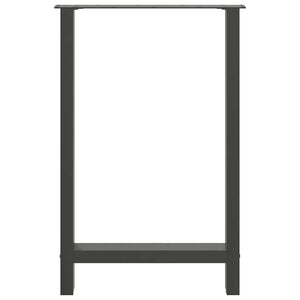 vidaXL Pieds de table de bar Anthracite 2 pcs 60x(90-91) cm Acier