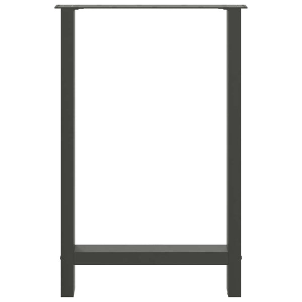 vidaXL Pieds de table de bar Anthracite 2 pcs 60x(90-91) cm Acier