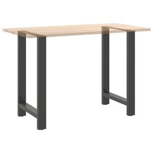 vidaXL Pieds de table de bar Anthracite 2 pcs 60x(90-91) cm Acier