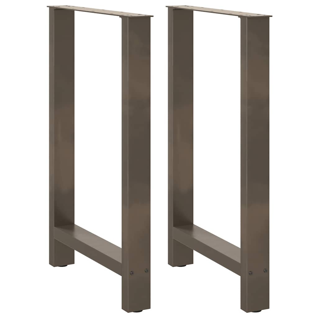 Bartischbeine Naturstahl 60x90/91cm, 2er-Set