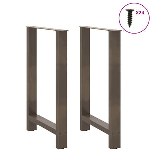 Bartischbeine Naturstahl 60x90/91cm, 2er-Set