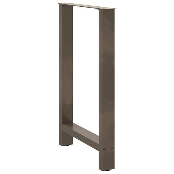 Bartischbeine Naturstahl 60x90/91cm, 2er-Set