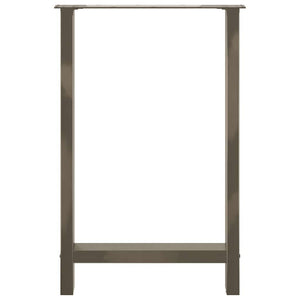 Bartischbeine Naturstahl 60x90/91cm, 2er-Set