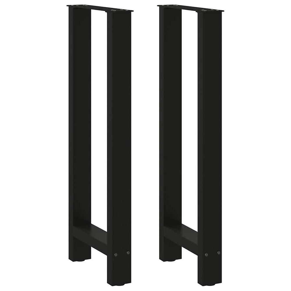 vidaXL Pieds de table de bar noir 2 pcs 40x(100-101) cm Acier