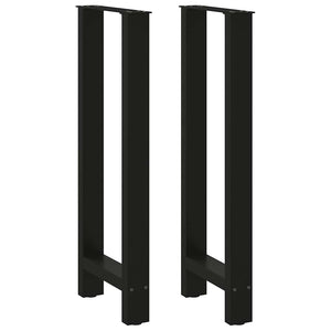 vidaXL Pieds de table de bar noir 2 pcs 40x(100-101) cm Acier