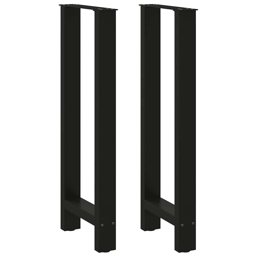 vidaXL Pieds de table de bar noir 2 pcs 40x(100-101) cm Acier