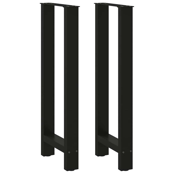 vidaXL Pieds de table de bar noir 2 pcs 40x(100-101) cm Acier