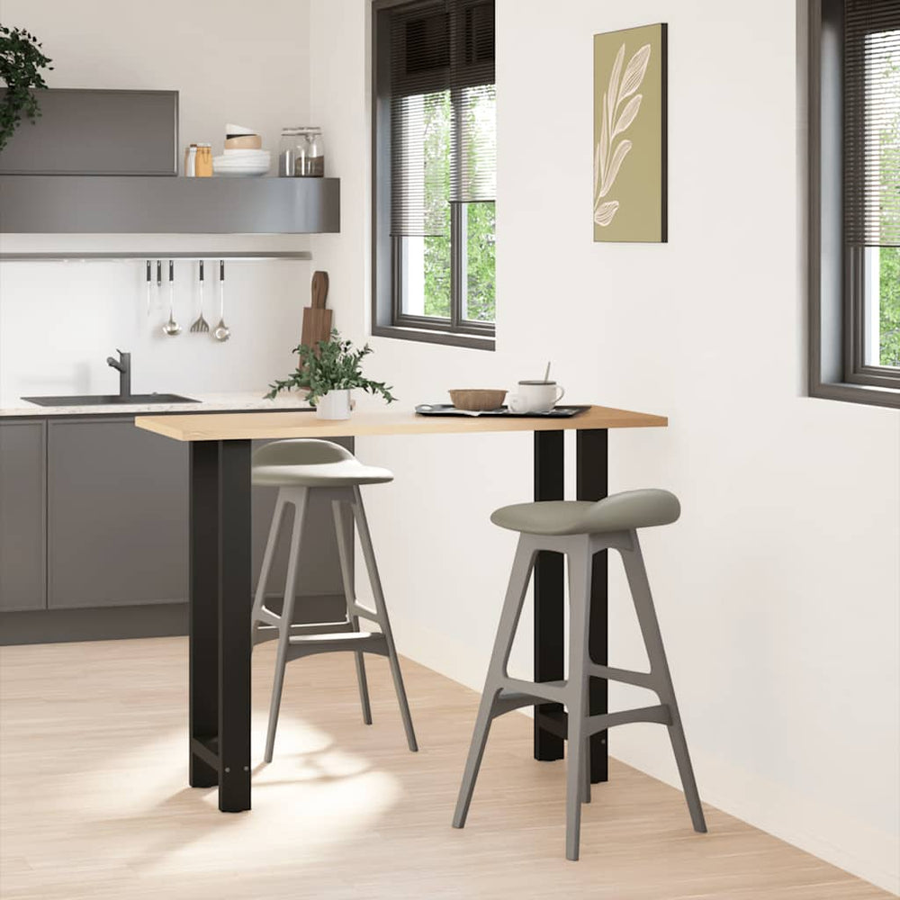 vidaXL Pieds de table de bar noir 2 pcs 40x(100-101) cm Acier