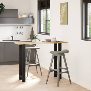 vidaXL Pieds de table de bar noir 2 pcs 40x(100-101) cm Acier
