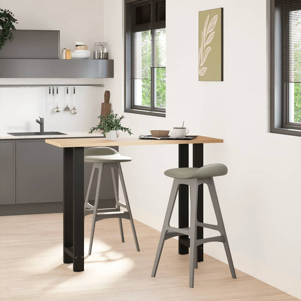 vidaXL Pieds de table de bar noir 2 pcs 40x(100-101) cm Acier